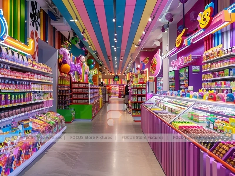 Sky Candy with Immersive Candy Walkway Candy Market Display