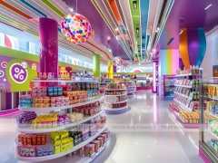 Sky Candy with Immersive Candy Walkway Candy Market Display