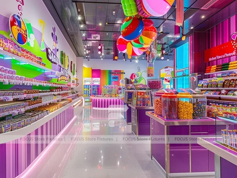 Sky Candy with Immersive Candy Walkway Candy Market Display