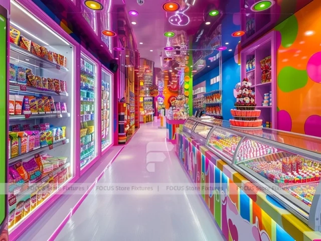 Sky Candy with Immersive Candy Walkway Candy Market Display