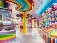 Sky Candy with Storybook Shelving Walls Candy Showcase Boutique