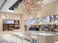 Soft Pink Fragrance Boutique With Center Tester Table