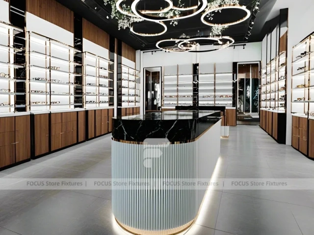 Soft White Optical Consultation Boutique with Soft Seating Showcase