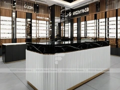 Soft White Optical Consultation Boutique with Soft Seating Showcase