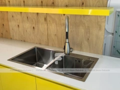 Soft Yellow Confectionery Display Cabinet with Freestanding Modular Bays