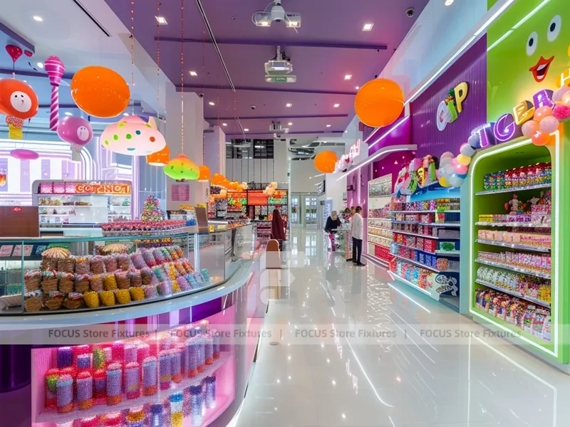 Sugar Lane Candy Market Display for Custom Sweets Retail