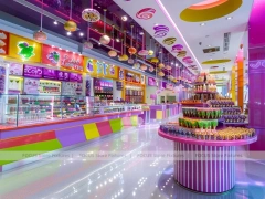 Sugar Lane Candy Market Display for Custom Sweets Retail