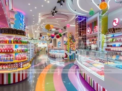Sugar Lane Candy Market Display with Immersive Candy Walkway