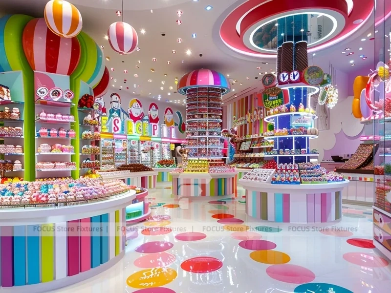 Sugar Lane with Immersive Candy Walkway Candy Market Display
