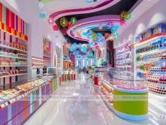 Sugar Lane with Immersive Candy Walkway Candy Market Display