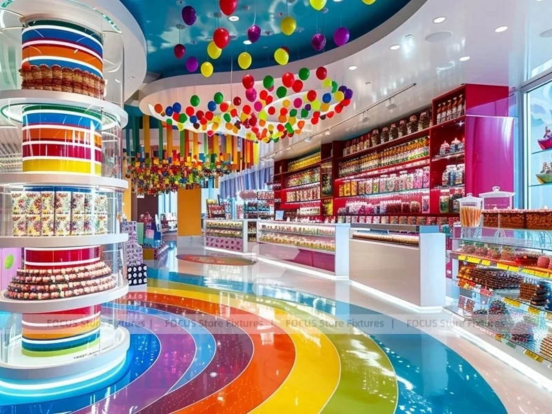 Sweet Galaxy Candy Experience Layout for Custom Sweets Retail