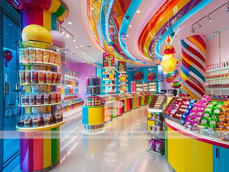Sweet Galaxy Candy Experience Layout for Custom Sweets Retail