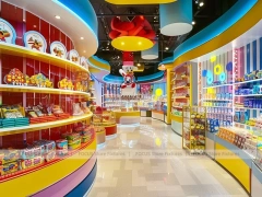 Toy Candy with Yellow Feature Counters Sweet Retail Layout