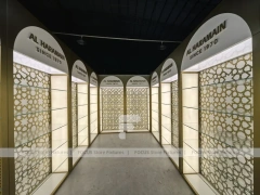 White Gold Perfume Arch Passage Display