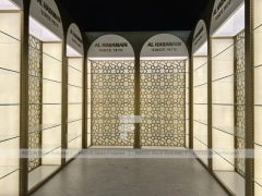 White Gold Perfume Arch Passage Display