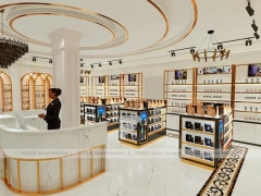 White Gold Perfume Boutique With Arched Wall Bays