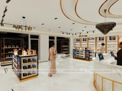 White Gold Perfume Boutique With Arched Wall Bays