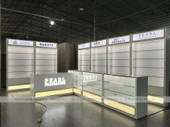 White Illuminated Perfume Kiosk Storefront