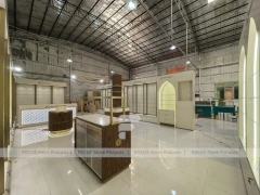 White Perfume Corner Layout With Arch Doorway