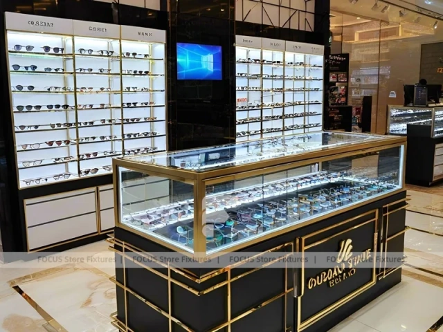 Amber Corridor Vision Retail Passage with Slim Center Display Tables