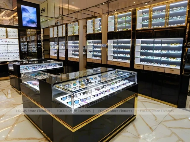 Amber Corridor Vision Retail Passage with Slim Center Display Tables