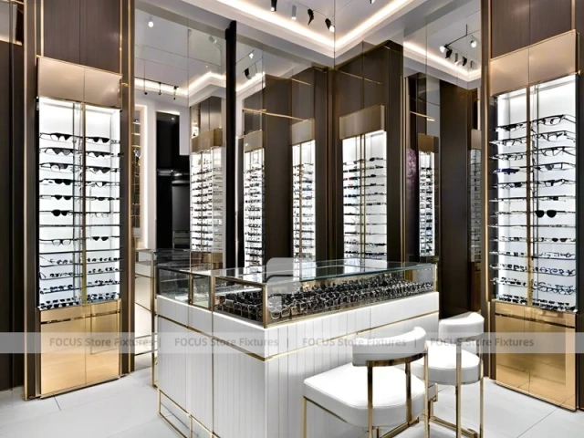 Blush Accent Optical Consultation Lounge with Soft Hospitality Seating
