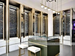 Blush Accent Optical Consultation Lounge with Soft Hospitality Seating