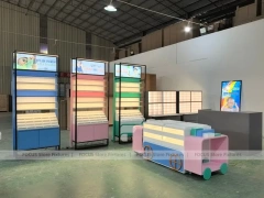Blush Accent Optical Fixture Prototype with Freestanding Panel Modules