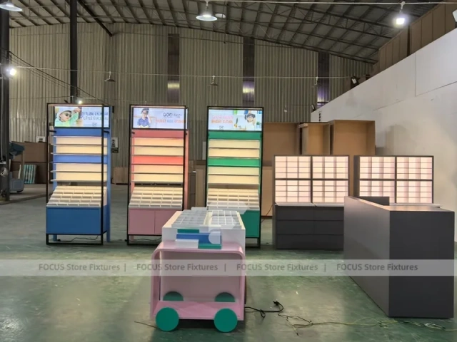 Blush Accent Optical Fixture Prototype with Freestanding Panel Modules