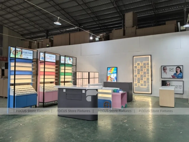 Blush Accent Optical Fixture Prototype with Freestanding Panel Modules