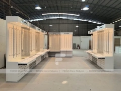 Blush Accent Optical Fixture System with Freestanding Sample Rack