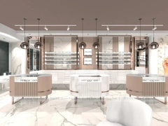 Blush Accent Optical Lounge Studio with Sofa Conversation Area