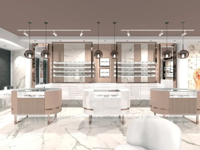 Blush Accent Optical Lounge Studio with Sofa Conversation Area