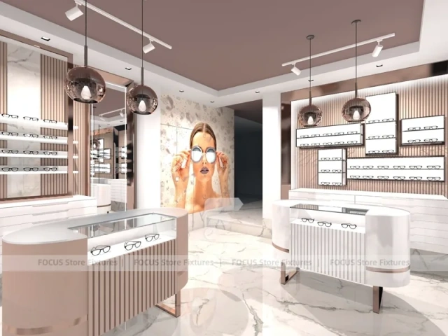 Blush Accent Optical Lounge Studio with Sofa Conversation Area