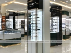 Blush Accent Optical Mall Display for Premium Eyewear Boutique