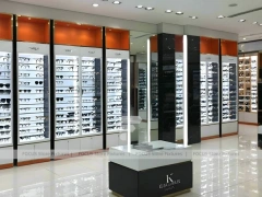 Blush Accent Optical Mall Display with Open Mall Showcase