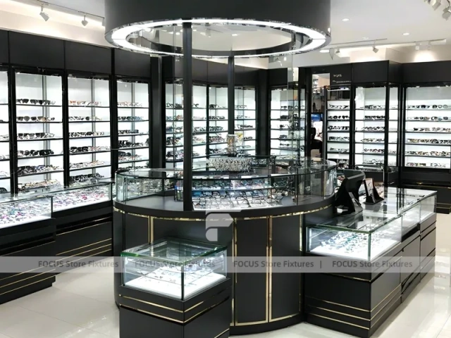 Blush Accent Optical Modular Interior with Black Core Tower