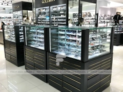 Blush Accent Optical Modular Interior with Black Core Tower