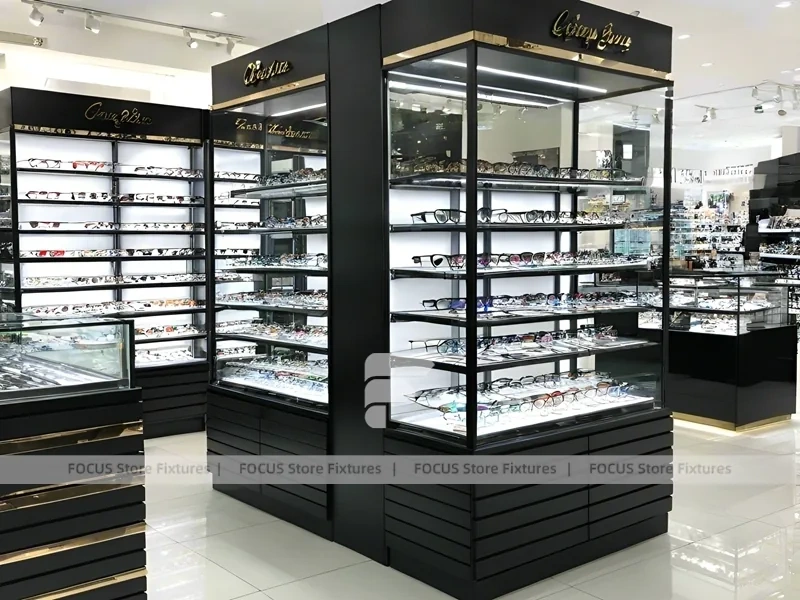 Blush Accent Optical Modular Interior with Black Core Tower