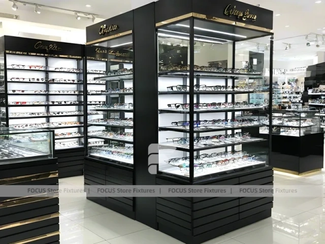 Blush Accent Optical Modular Interior with Black Core Tower