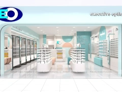 Blush Accent Optical Storefront Concept with Rounded Entry Portal