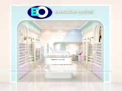 Blush Accent Optical Storefront Concept with Rounded Entry Portal