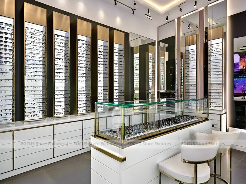 Blush Arc Eyewear Styling Room with Arched Display Alcoves