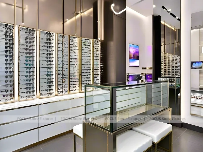 Blush Arc Eyewear Styling Room with Arched Display Alcoves