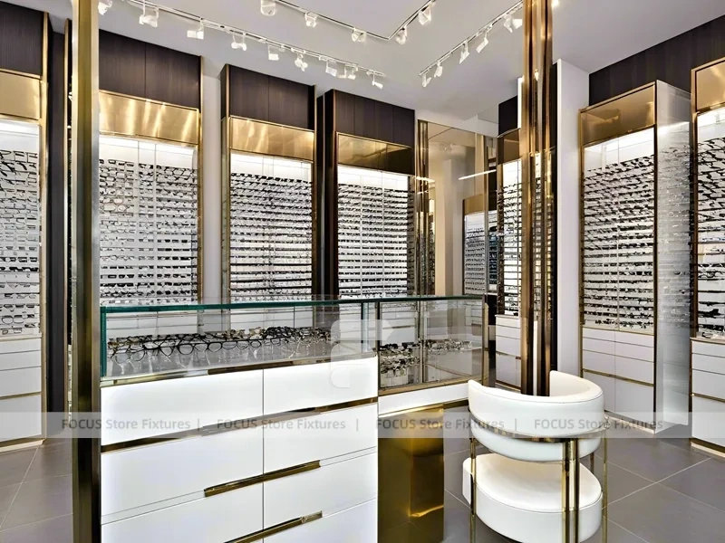 Blush Arc Eyewear Styling Room with Arched Display Alcoves