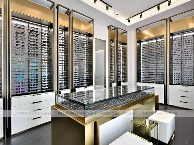 Blush Arc Eyewear Styling Room with Arched Display Alcoves