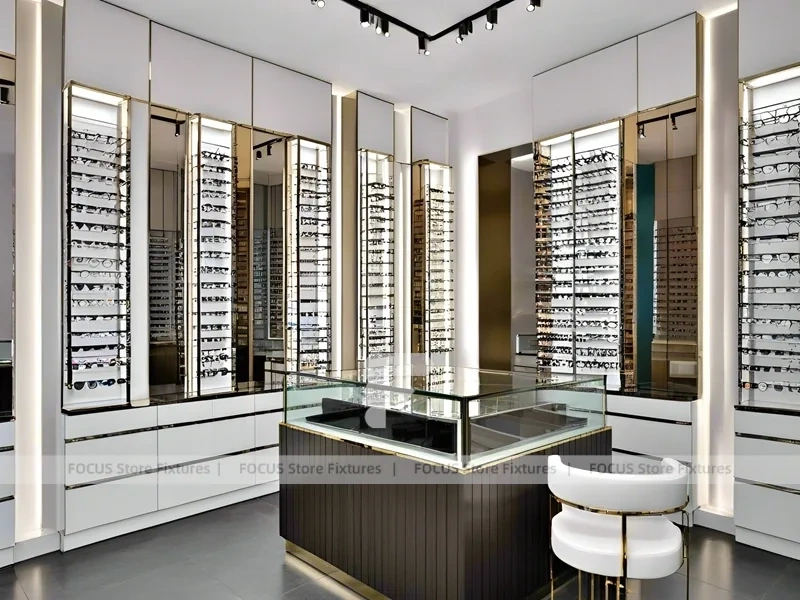 Blush Arc Eyewear Styling Room with Arched Display Alcoves