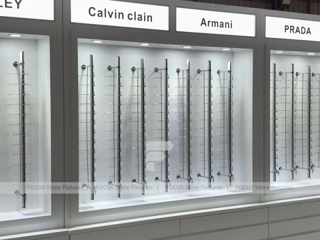 Concept White Optical Concept Fixture with Branded Rail Wall