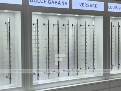 Concept White Optical Concept Fixture with Branded Rail Wall