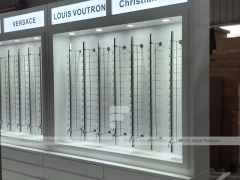 Concept White Optical Concept Fixture with Branded Rail Wall